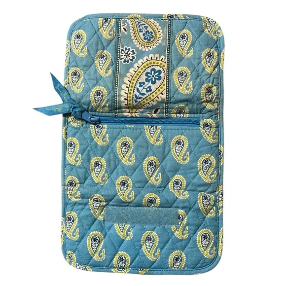Vera Bradley Blue and Yellow Paisley Wallet - Picture 3 of 3